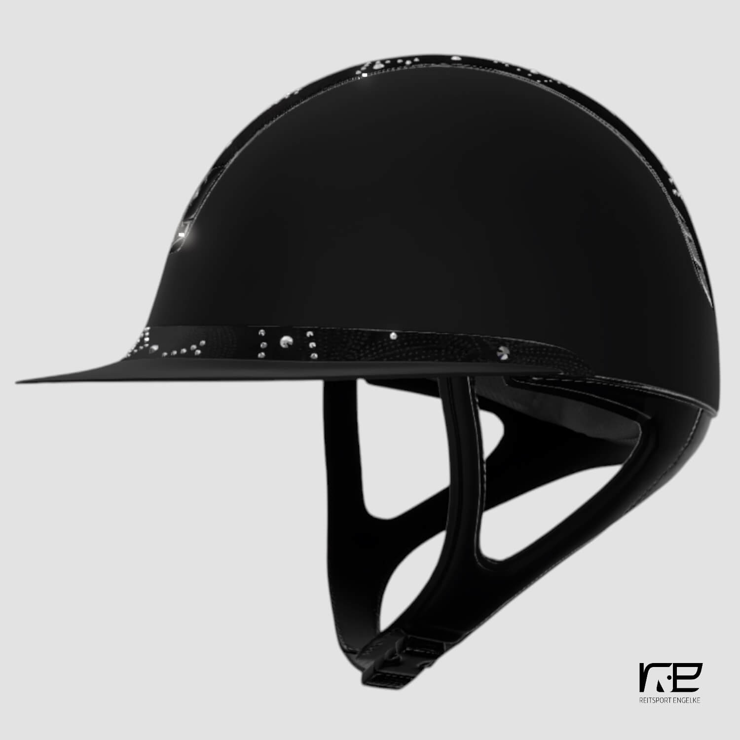 Samshield Reithelm MissShield Shadowmatt V2  black matt black Top + FB celestial crystal
