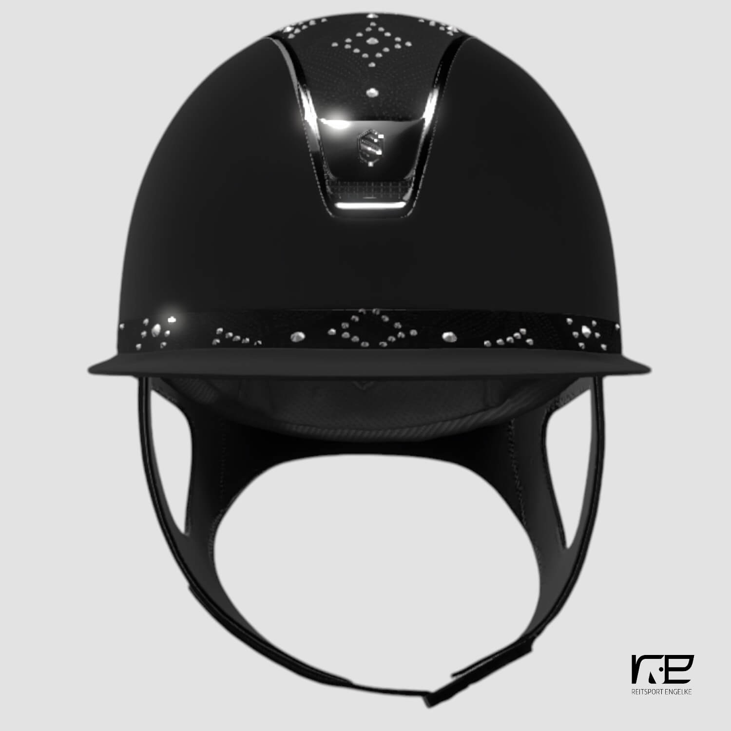 Samshield Reithelm MissShield Shadowmatt V2  black matt black Top + FB celestial crystal