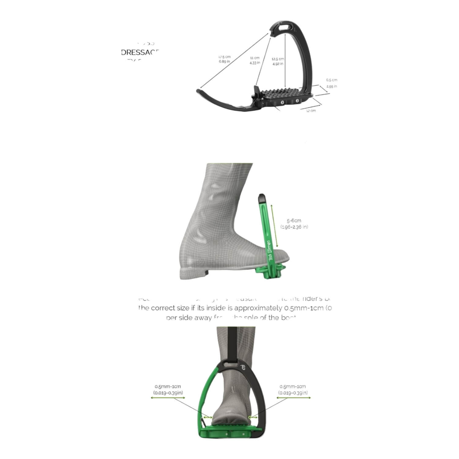Tech Stirrups Venice Dressage Sloped mit Swarovski Steinen