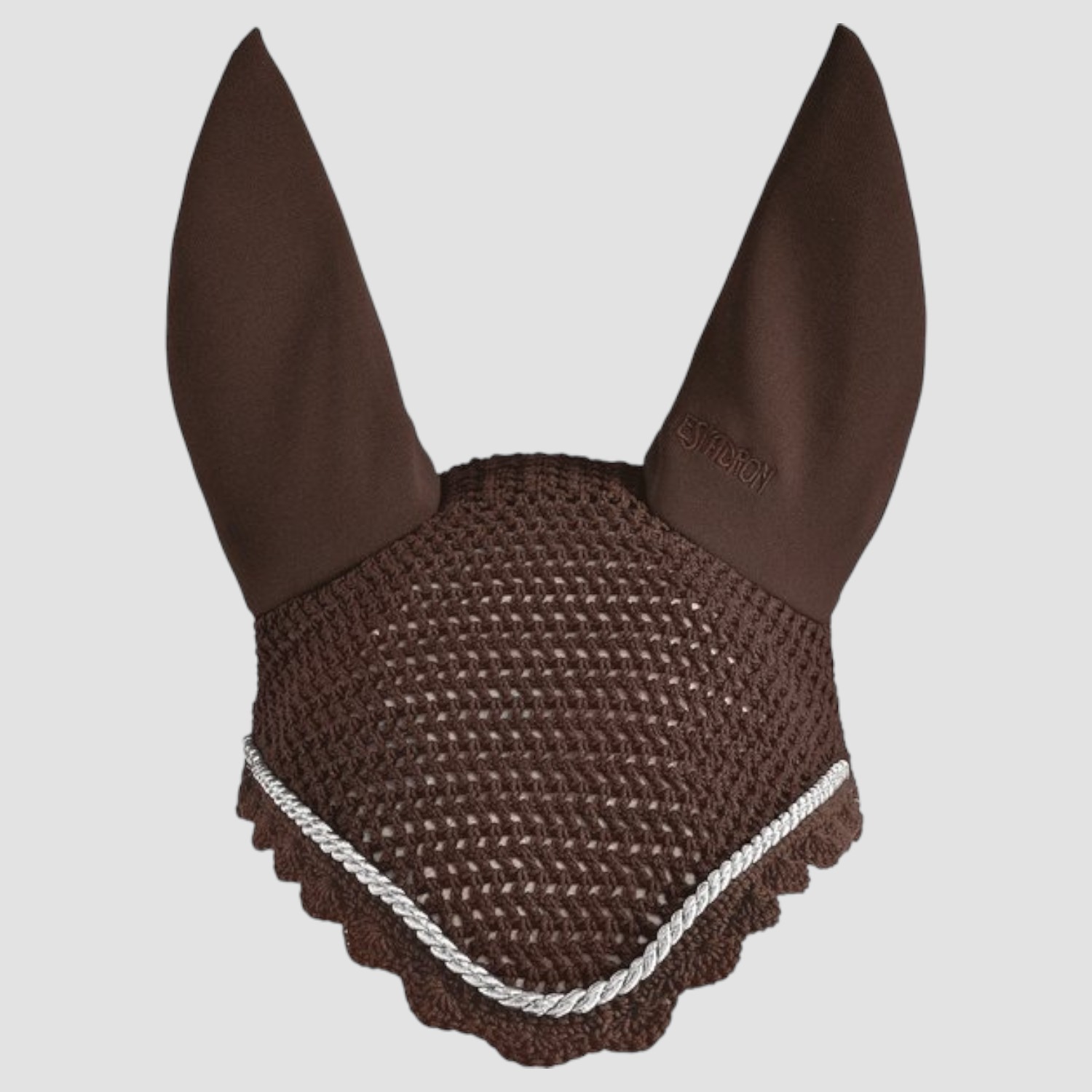 ESKADRON Fliegenhaube Regular Pony braun Kordel: creme